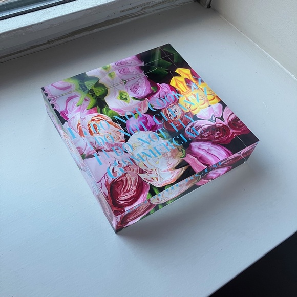 New Ashley Longshore Acrylic Trinket Tray "I Do Not Cook, I Do Not Clean" 6" Sq - Picture 6 of 6